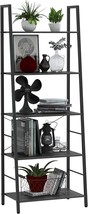Yusong Ladder Shelf,Industrial 5-Tier Bookshelf,Free Standing Bookcase,Utility - £83.12 GBP