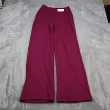 Womans Within Pants Womens 12 W Maroon Relaxed Wide Leg Pull On Casual Bottoms - $18.69