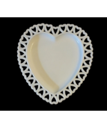 Heart Shaped Trinket Candy Dish Plate Westmoreland Milk Glass Vintage MCM - £18.37 GBP