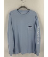 Vineyard Vines Mens T Shirt Size XL Light Blue Snowflake Long Sleeve Cot... - €25,88 EUR