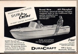 1958 Print Ad DuraGlas 15 Ft Custom Runabout Boats Monticello,AR - $10.94