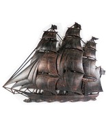 Vintage 60s Sailing Ship Wall Hanging Dart Ind Copper Look Syroco Nautic... - £39.46 GBP