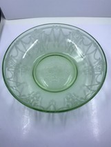 VTG Anchor Hocking Vaseline Uranium Glass Cameo Ballerina Bowl - £23.15 GBP