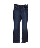 Lee Slim Fit Mini Flare High Rise Denim Blue Jeans Dark Wash Pants Stret... - £13.15 GBP