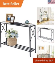 Stylish 41.8”L Narrow Console Table with Adjustable Footpads for Stability - $80.99