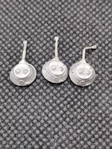 (3) WWII Micro Armour Tank Turret Metal Miniature Bits 1/285 Scale - $6.92