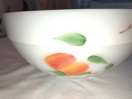 Vintage Fire King Gay Fad Fruits Opaque White Bowl - £15.71 GBP
