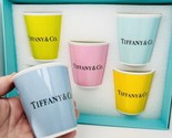 Tiffany 5 Set Colored Paper Coffee Cup Everyday Objects Blue Pink Yellow... - $499.00