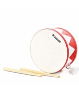 Kids Drum Set 8-Inch Wooden Drum Toys With An Adjustable Strap And 2 Dru... - £31.44 GBP