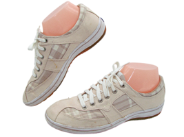 Keds Womens Tan Plaid Canvas Casual Comfort Sports Sneakers Shoes Size US 7 - £14.56 GBP