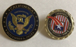 California Presidential Election Lapel Hat Enamel Pin 2012 &amp; Official 2010~780A - $13.55