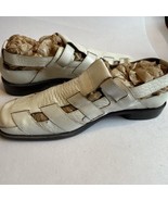 Stacy Adams White Dress Shoes Men&#39;s 11.5M Leather Strap Buckle 34474 100 - $19.51 CAD