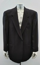 Matte Maas Black Pinstripe Single Breast  Button Up Wool Suit Jacket 44W... - $6.34
