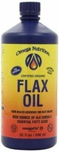 NEW Omega Nutrition Flax Seed Oil With Omega 3 Essential Acid 32-Ounce - £43.57 GBP