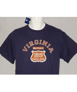 Men&#39;s Virginia Cavaliers T-shirt Size Large Vintage Blue Charlottesville... - £13.17 GBP