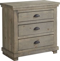 Progressive Furniture Willow Nightstand, Weathered Gray - £272.57 GBP
