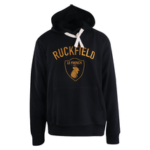 Ruckfield Men&#39;s Hoodie Bleu Marine Yellow Drawstring Long Sleeve (S03) - £30.40 GBP