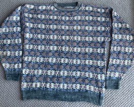 Vintage Crossings Mens Sweater M Crew Neck Long Sleeve Pullover Knit - $37.40