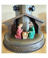 Vintage Christmas Tree Stand Nativity Jesus Mary Joesph Manger Beautiful... - $4,704.17 MXN