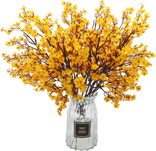 10 Pcs Babys Breath Artificial Flowers Orange - £12.37 GBP