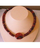 Carnelian Wave as Center Focal Point Bead and Carnelian Rondelle Beads N... - €39,08 EUR