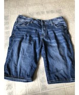 Silver Jeans Suki Denim Shorts Sz 27 Bermuda medium Wash - £23.78 GBP