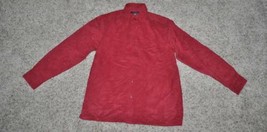 Mens Shirt Croft &amp; Barrow Red Microfiber Long Sleeve Button Up Sport $40-sz S - £14.24 GBP