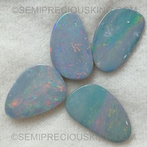 Natural Doublet Opal Freeform Smooth Play of Colors Australian VS Clarity Loose  - £65.64 GBP