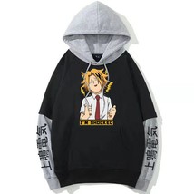 A hoodie kaminari patchwork sleeve funny prints anime hoddie for teens unisex tracksuit thumb200
