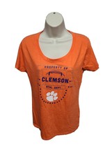 Property of Clemson University Athletic Department Womens Medium Orange TShirt - £11.65 GBP