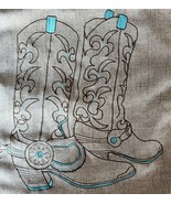 C&amp;F Home ~ COWBOY BOOTS ~ 18&quot; x 18&quot; ~ Polyester ~ Pillow Cover - €25,89 EUR