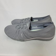 Skechers Relaxed Fit Breathe Easy Size 9 Gray Memory Foam Comfort Shoes 100247 - £18.03 GBP