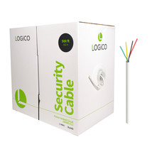 Security Burglar Alarm 18/4 Control Cable 500FT Stranded White 500' Speaker Wire - £97.19 GBP