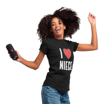 Funny Niece Family Reunion Graphic Tees Crew Neck Black T-Shirt - £10.67 GBP