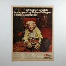 Vtg Dr Pepper Horoscope Old Lady Cat Hilton International Print Ad - £10.52 GBP
