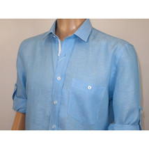Men INSERCH premium Soft Linen Breathable 2pc Walking Leisure suit LS29116 Blue image 7