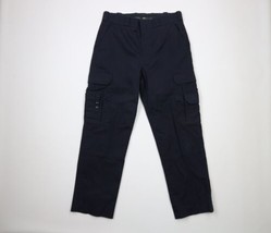 Vtg Streetwear Mens 36x31 Faded Double Knee Tactical Uniform Cargo Pants Blue - £39.52 GBP