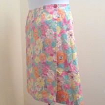 Coldwater Creek P10 Skirt Multi Colored Floral True Wrap Petite Medium 10P - $19.58
