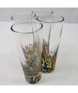 Vintage Art Deco Hand Painted ART Bar Shot 4.5 Inch Tall Glasses Set of 4 - $18.72