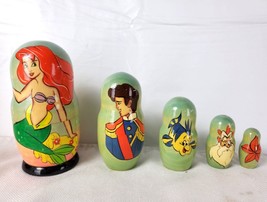 Disney Little Mermaid Russian Nesting Dolls 5 Pieces - £26.82 GBP