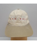 Vintage 1994 Red Wolf Beer Beige Snapback Baseball Hat Cap 90s Anheuser ... - $33.57