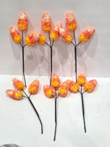 Halloween Styrofoam Candy Corn Picks Set of 6 NEW 12.5&quot; - $19.79