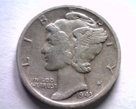 1943-S Trumpet Tail S Mercury Dime Very Fine+ Vf+ Nice Orignial Coin Bobs Coins - $45.00