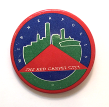 Vintage Minneapolis The Red Carpet City Pin Minnesota Pinback Button 1.5&quot; - £9.43 GBP