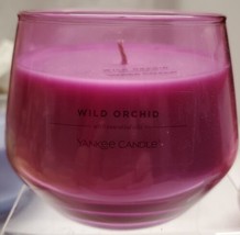 Yankee Candle 10oz Wild Orchid Scent studio collection single wick purple glass - £4.94 GBP
