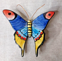 Decorative Handcrafted Clay Butterfly Wall Hanging Ornament - $18.90