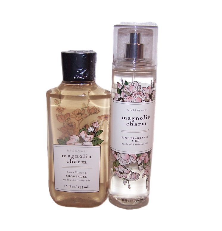 Magnolia Charm Fragrance Mist & Shower Gel Bath & Body Works 2 Piece Set