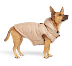 YOULY The Trailblazer Shiny Puffer Pet Metallic Jacket Dog Coat Hood Medium - $24.00