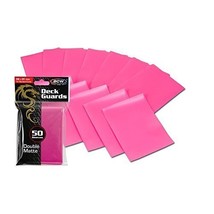 50 Premium Pink Double Matte Deck Guard Sleeve Protectors for Gaming Car... - $4.67