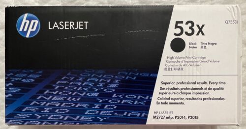 HP 53X Black Toner Q7553X For HP LaserJet M2727, P2014, P2015 Sealed Retail Box - £50.37 GBP